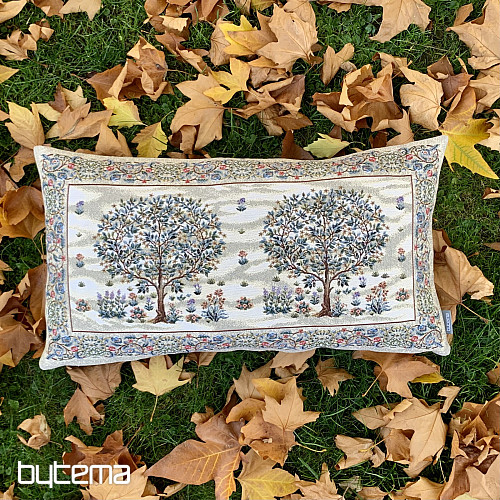 Coussin tapisserie ARBRE DU BONHEUR beige