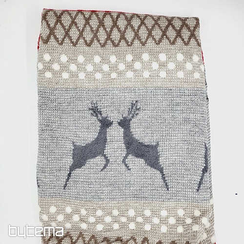 Couverture de Noël RENNE GRIS