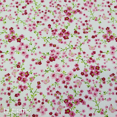 Tissu déco MARIPOSA rose