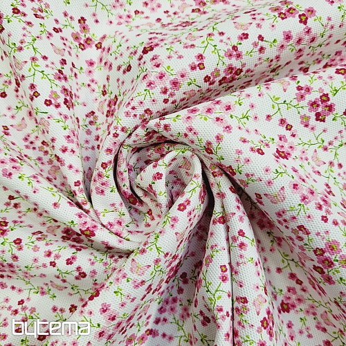 Tissu déco MARIPOSA rose