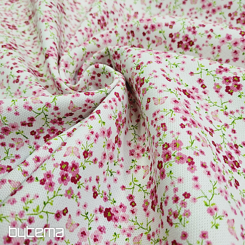 Tissu déco MARIPOSA rose