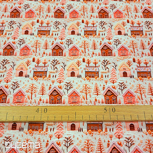 Tissu coton VILLAGE DE NOËL