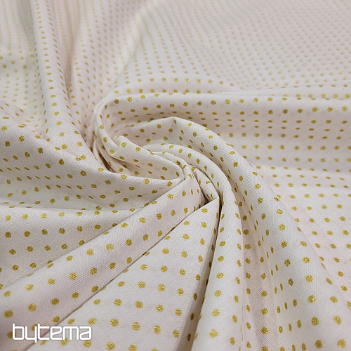 Tissu coton PISANI PUNTIK DORÉ
