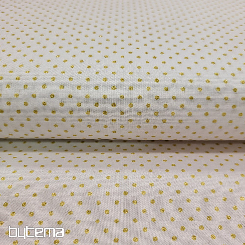 Tissu coton PISANI PUNTIK DORÉ