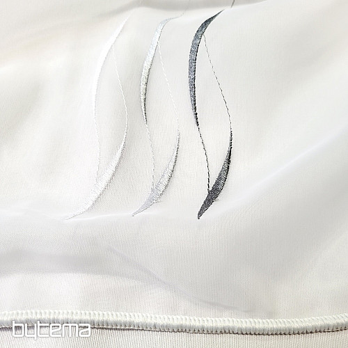 Rideau en voile avec broderie gris Gerster 195/0810