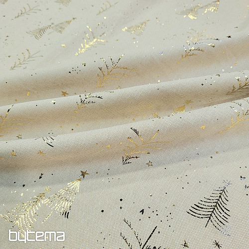 Tissu coton ARBRES BEIGE