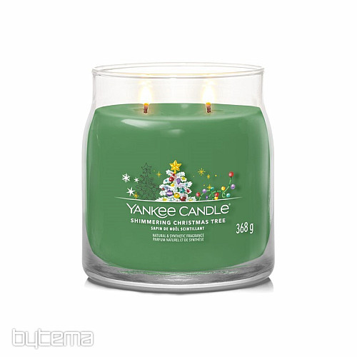 bougie YC parfum CHATANT ARBRE DE NOEL VERRE MEDIUM 2 mèches
