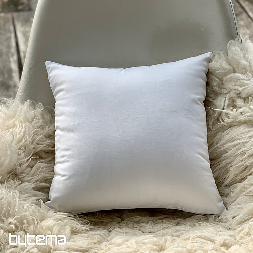 Housse de coussin déco DAMAS blanc