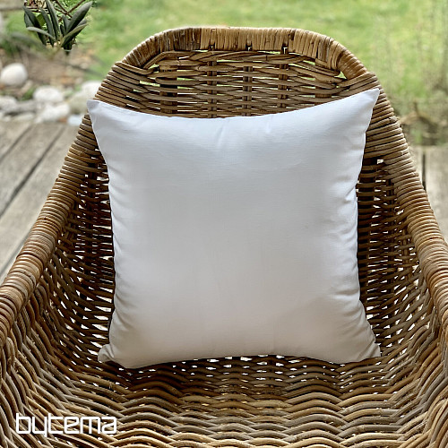 Housse de coussin déco DAMAS blanc