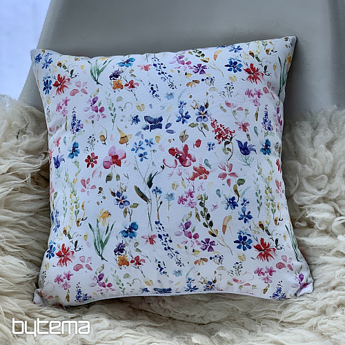 Housse de coussin déco FLEURS DE CALA