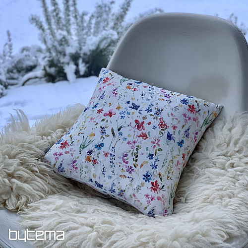 Housse de coussin déco FLEURS DE CALA