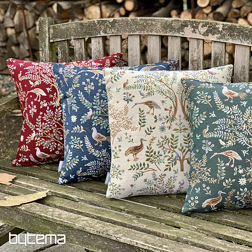 Housse de coussin tapisserie ARBRE DU BONHEUR beige