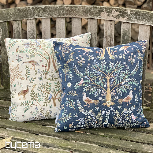 Housse de coussin tapisserie WILLIAM MORRIS beige - pleine surface