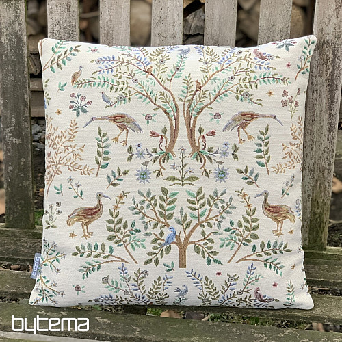 Housse de coussin tapisserie WILLIAM MORRIS beige - pleine surface