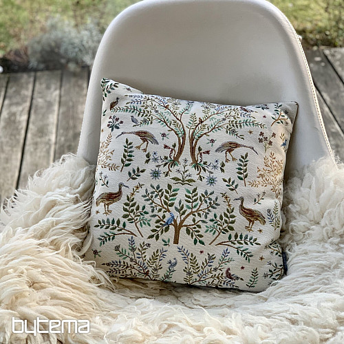 Housse de coussin tapisserie WILLIAM MORRIS beige - pleine surface