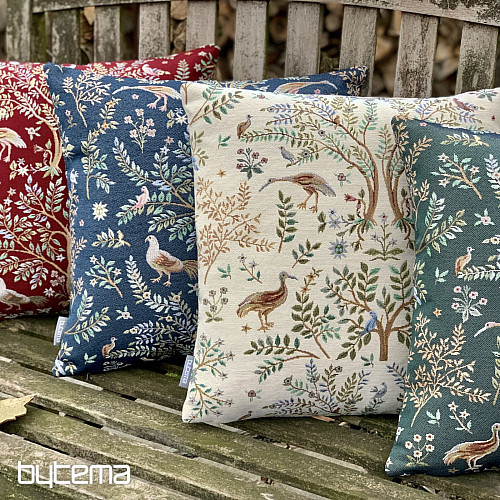 Housse de coussin tapisserie WILLIAM MORRIS beige - pleine surface