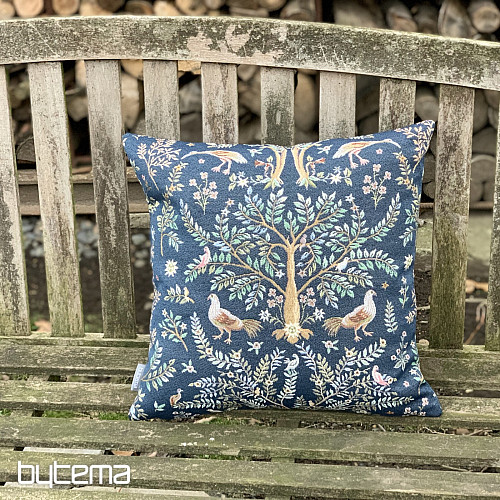 Housse de coussin tapisserie WILLIAM MORRIS bleu - all over