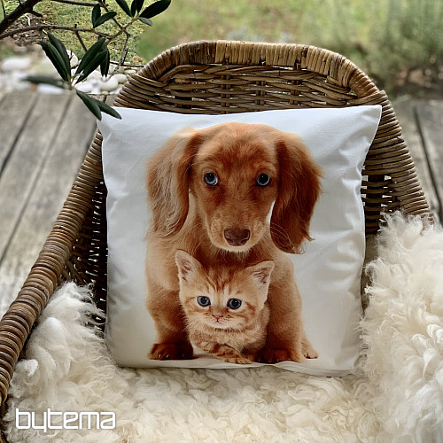 Taie d&#39;oreiller CHIEN ET CHAT