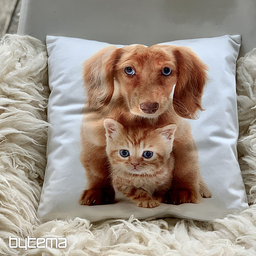 Taie d&#39;oreiller CHIEN ET CHAT