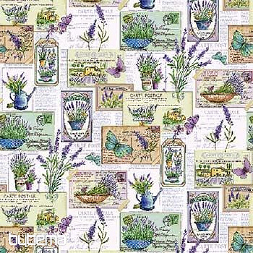 Tissu à tapisserie GRAINES DE LAVANDE JARDIN 3