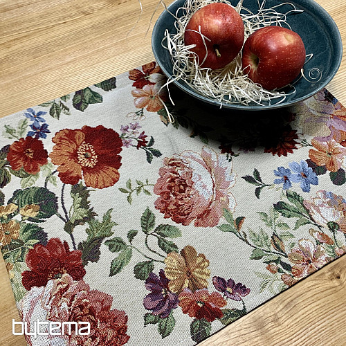 Set de table en tapisserie CREME ROSE