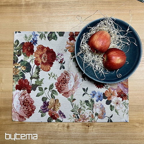 Set de table en tapisserie CREME ROSE