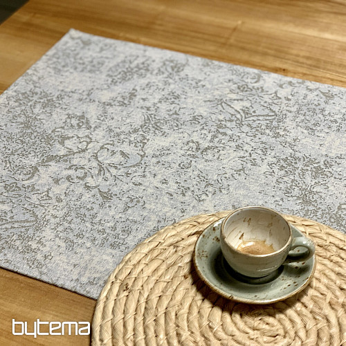 Nappe et foulard en tapisserie MARBRE BEIGE