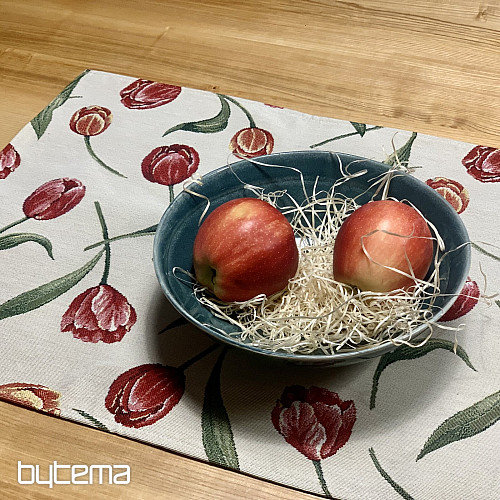 Nappe et foulard en tapisserie TULIPS III grand modèle