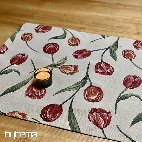 Nappe et foulard en tapisserie TULIPS III grand modèle