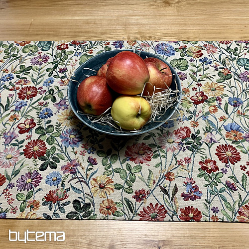 Nappe et foulard en tapisserie ÉCARLATE - PRAIRIE D'ÉTÉ