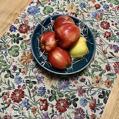 Nappe et foulard en tapisserie ÉCARLATE - PRAIRIE D'ÉTÉ