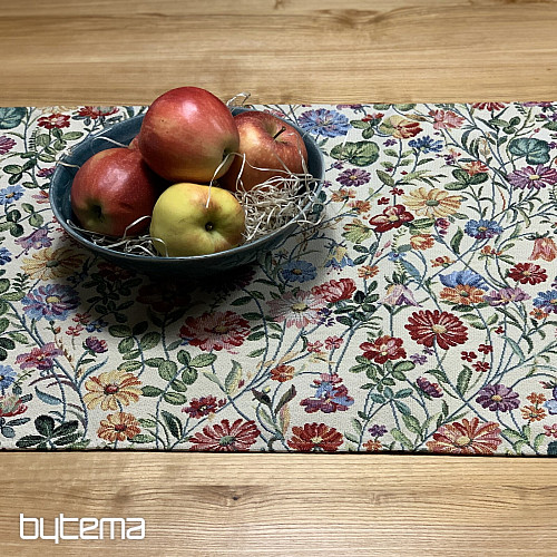 Nappe et foulard en tapisserie ÉCARLATE - PRAIRIE D'ÉTÉ