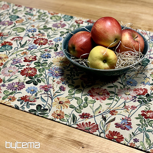 Nappe et foulard en tapisserie ÉCARLATE - PRAIRIE D'ÉTÉ