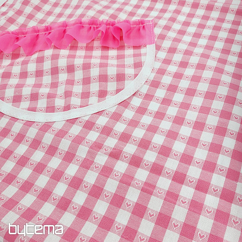 Tablier avec bavette COEUR ROSE