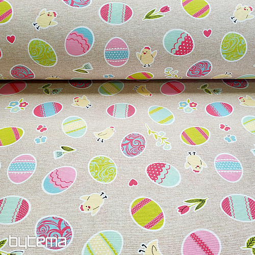 Tissu décoratif AUBERGINES PEINTES
