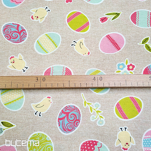 Tissu décoratif AUBERGINES PEINTES