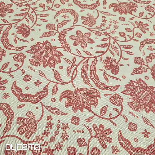 Tissu décoratif TIRIAN ROUGE