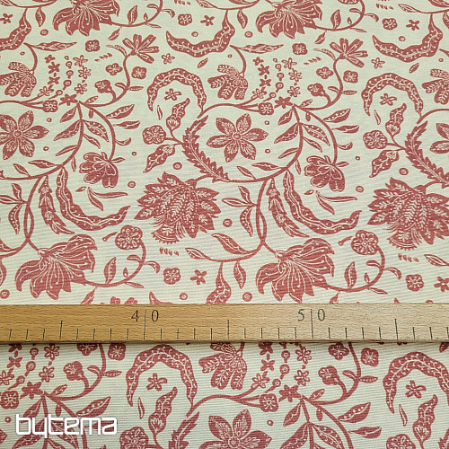 Tissu décoratif TIRIAN ROUGE