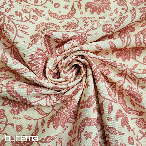 Tissu décoratif TIRIAN ROUGE