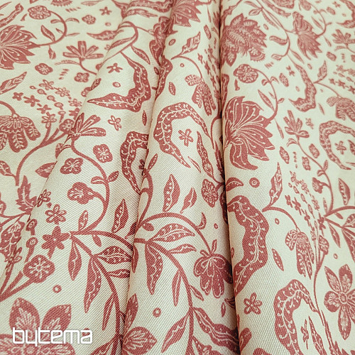 Tissu décoratif TIRIAN ROUGE