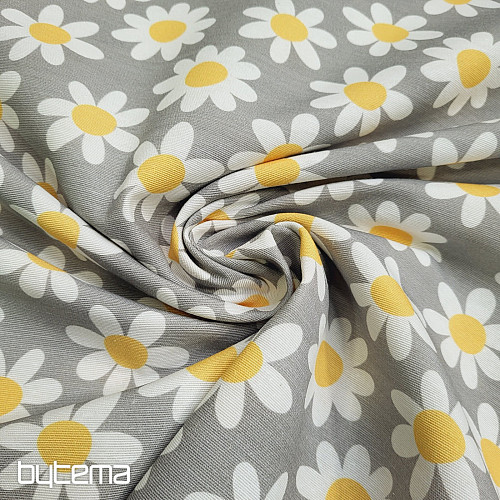 Tissu décoratif DAISIES GRIS
