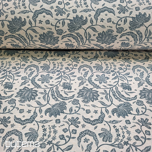 Tissu décoratif TIRIAN BLEU