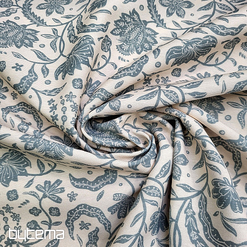 Tissu décoratif TIRIAN BLEU