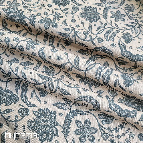 Tissu décoratif TIRIAN BLEU
