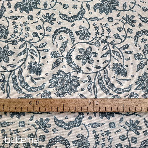 Tissu décoratif TIRIAN BLEU