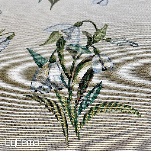 Nappe et écharpe en tapisserie PERCE-NEIGE