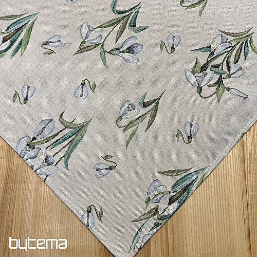 Nappe et écharpe en tapisserie PERCE-NEIGE