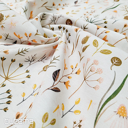 Tissu décoratif MEADOW crème