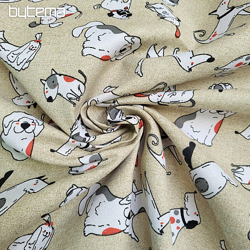 Tissu décoratif SOURIRE DE CHIEN
