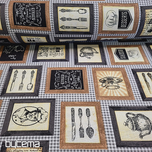 Tissu décoratif KITCHEN BLACK